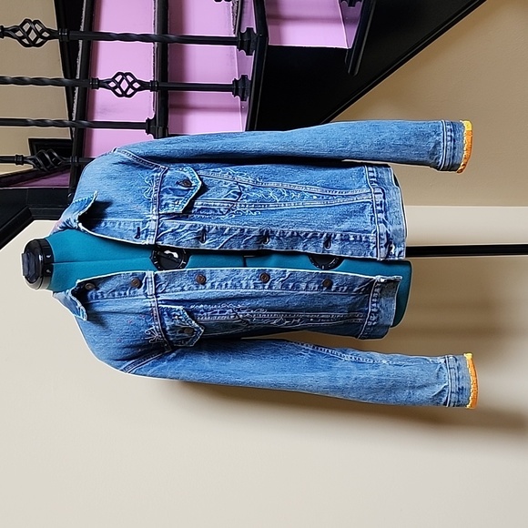 Hand Embroidered Jean Jacket - Picture 4 of 12